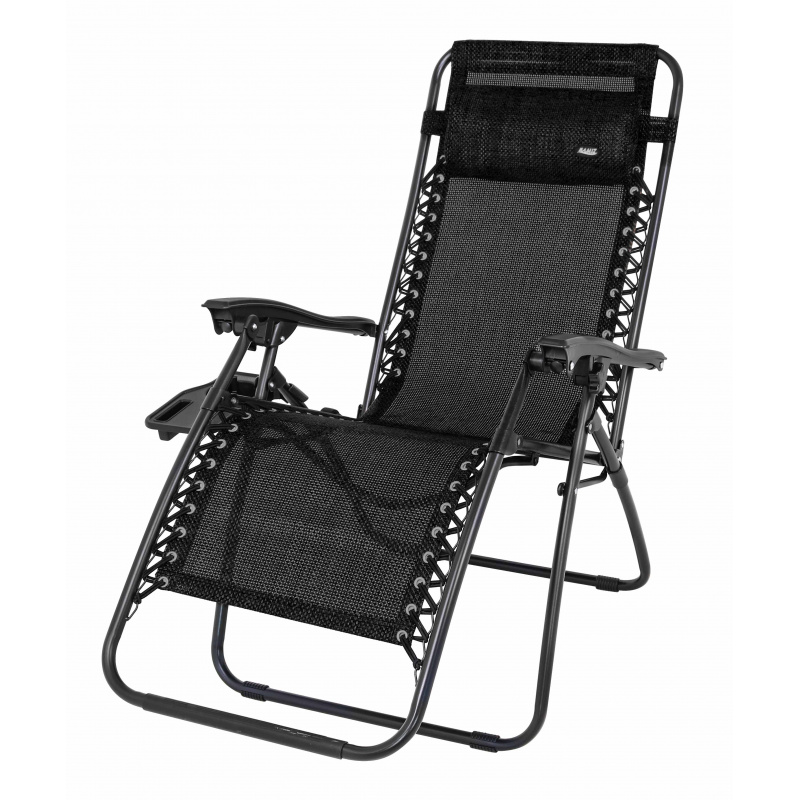 Lehátko Zahradní Plážové Černé