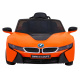 BMW I8 Lift Battery Car Orange + Dálkové ovládání + Pomalý start + 3-Pkt pásy + MP3 USB + LED dioda