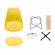 Aga 4x Jídelní židle MR2035 Žlutá
