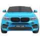 BMW X6M XXL pro 2 děti Modrá barva + Pilot + Eco kůže + Bezpečnostní pásy + Pomalý start + MP3 + LED