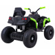 Dětská čtyřkolka ATV Air battery quad Black-Green + nafukovací kola + rádio MP3 + pomalý start