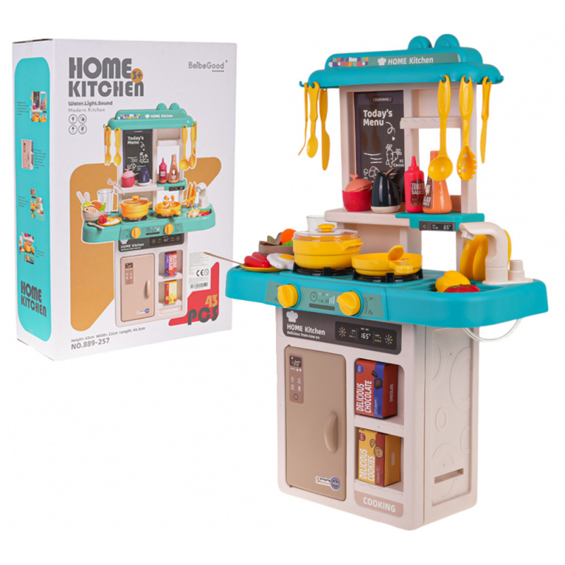 Kuchyně Kuchyňský Koutek s Funkcí Světel 43ks. Modrá