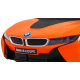 BMW I8 Lift Battery Car Orange + Dálkové ovládání + Pomalý start + 3-Pkt pásy + MP3 USB + LED dioda