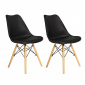 Aga 2x Jídelní židle MR2035 Černá