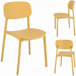 Plastová židle LARA hořčicová
