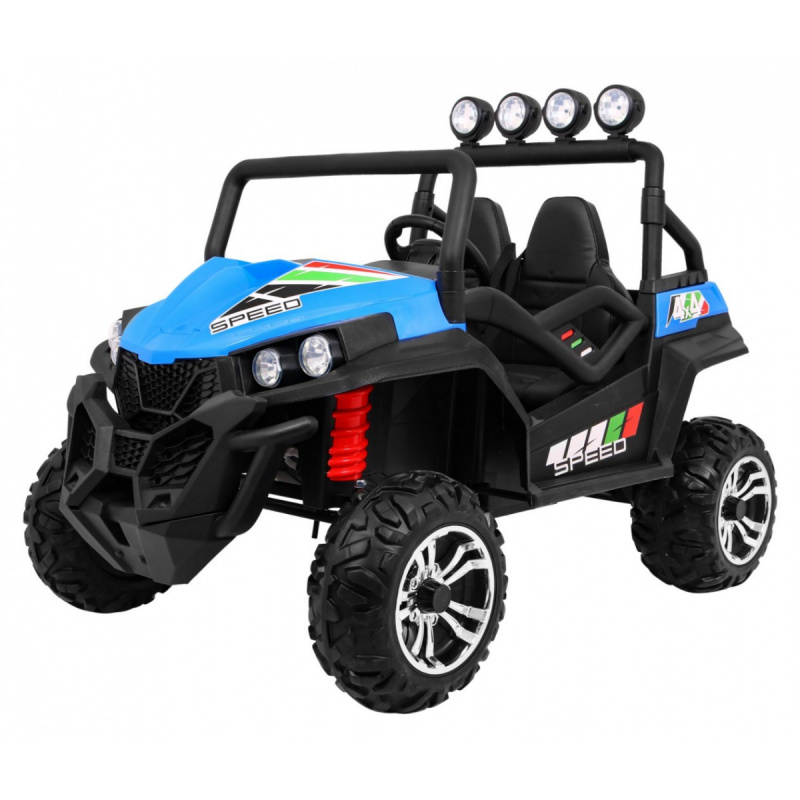Dětská terénní buggy Grand Lift Modrá + pohon 4x4 + dálkové ovládání + nosič zavazadel + rádio MP3 + LED dioda