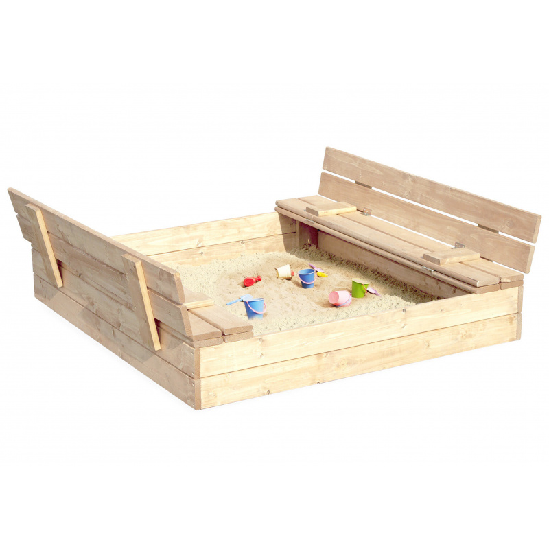 Aga Dětské dřevěné pískoviště 120x120 cm