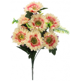 Umělá květina Gerbera krémová - 42 cm