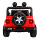Jeep Wrangler Rubicon baterie pro děti Červená + dálkové ovládání + rádio MP3 LED + kola EVA