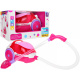 Růžový vysavač pro děti 3+ Světelné efekty Zvuk + funkce šňupání + polystyrenové kuličky