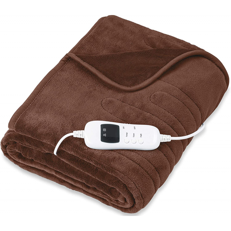 Tresko Elektrická vyhřívaná deka 180x130cm Hnědá