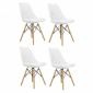 Aga 4x Jídelní židle MR2035 Bílá