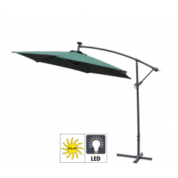 Aga Zahradní slunečník konzolový EXCLUSIV LED 300 cm Dark Green