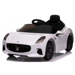 Maserati GranTurismo BÍLÉ Auto na akumulátor EVA Kůže dálkový ovladač Lithium-iontová baterie