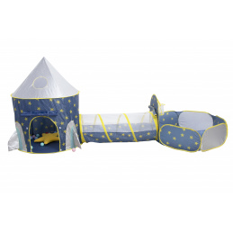 Aga4Kids Dětský hrací stan s prolézacím tunelem Modrý