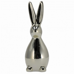 Keramický zajíc k postavení na Velikonoce