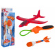 Sada Červené letadlo 2v1 s vystřelovačem