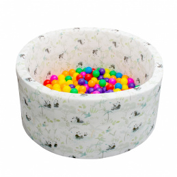 Aga Suchý bazén 90x40 cm s míčky Panda