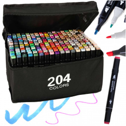 Oboustranné lihové popisovače v pouzdře 204 ks