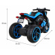 Budoucí dětská motorka na baterie Modrá + Audio panel + Pomalý start + Kola EVA