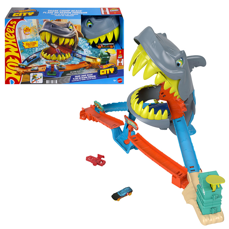 Hot Wheels City Shark Chomp Beach JHL96