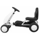 První šlapací motokára pro batolata Bílá + Řetězový pohon + Gumová kola