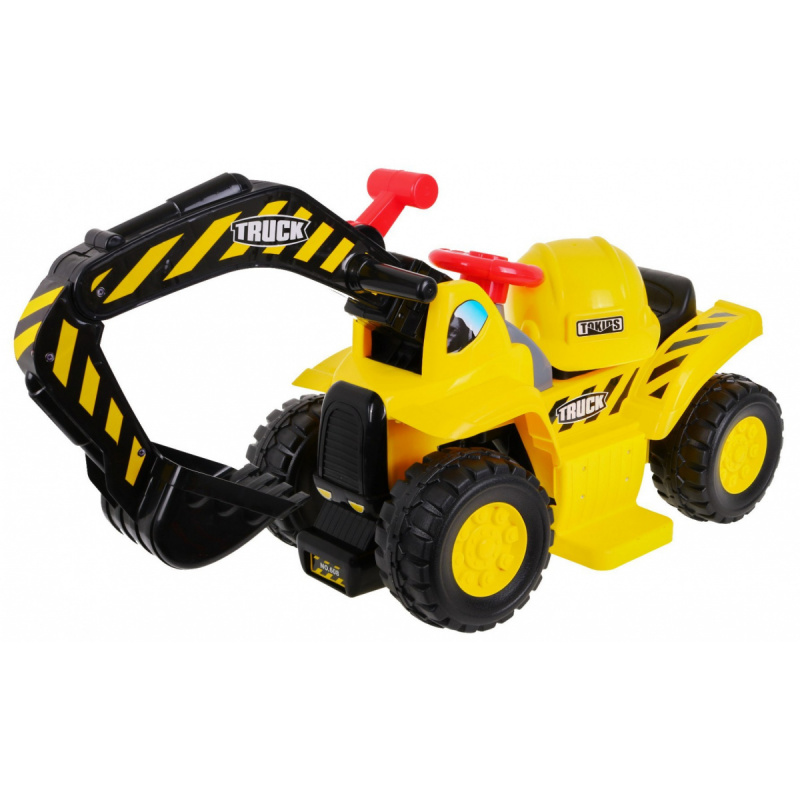 Dětský bagr na baterie Rider + helma + pohyblivá lžíce + úložný prostor