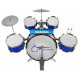 Hudební sada Percussion + Keyboard + Mikrofon pro děti 3+ modré zvuky Světla