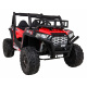 Buggy UTV Off-roader pro děti Červená + dálkové ovládání + nosič zavazadel + pomalý start + EVA + MP3 LED
