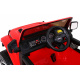 Jeep Wrangler Rubicon baterie pro děti Červená + dálkové ovládání + rádio MP3 LED + kola EVA