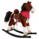 Dětský houpací kůň kovboj Tmavě hnědý + Interaktivní funkce