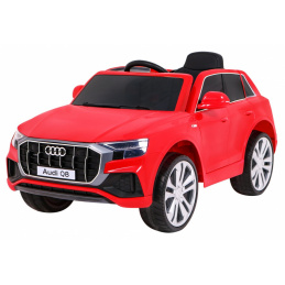 Audi Q8 Zvedák pro děti baterie Červená + Dálkové ovládání + EVA + Pomalý start + MP3 USB + LED dioda
