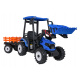 MEGA Traktor D68 s přívěsem modrý