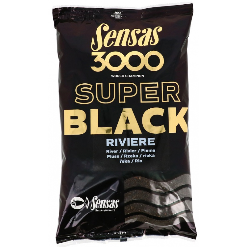 Sensas Krmítková směs 3000 Super Black River 1kg