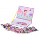 Aga Magnetické puzzle oblékání panenky 51 dílků Růžová