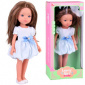 Lovely Girl Panenka brunetka s dlouhými vlasy v bílých šatech 33cm ZA5850 univerzální