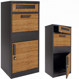 Schránka na dopisy a balíky - s přenosem dřeva