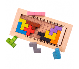 Bigjigs Toys Dřevěný tetris - poškozený obal
