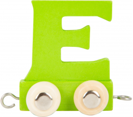 Dřevěný vláček barevná abeceda písmeno E