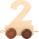 Vagónek dřevěné vláčkodráhy - přírodní číslice - číslo 2