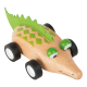 Dřevěné zvířátkové autíčko 1ks  krokodýl