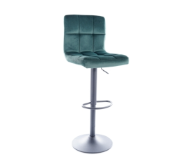 Signal Barová židle C105 Velvet Černá/Zelená
