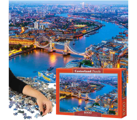CASTORLAND Puzzle 1000 dílků Letecký pohled na Londýn - pohled na Londýn z ptačí perspektivy