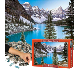CASTORLAND Puzzle 1000 dílků Klenot Skalistých hor, Kanada - Kanadské jezero