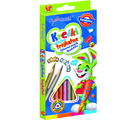 Bambino  Školní trojhranné tužky 12 barev