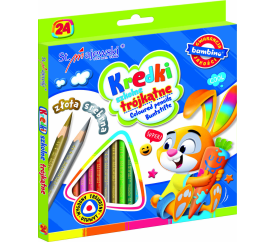 Bambino  Školní trojhranné tužky 24 barev