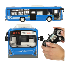 Aga RC autobus s otevíracími dveřmi 32cm modrý