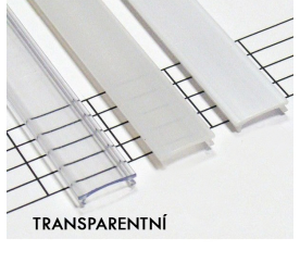 Transparentní difuzor KLIK pro profily A, B, C, 1m