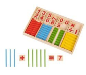 Montessori Dřevěná vzdělávací hra s čísly ISO