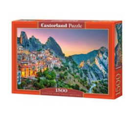 CASTORLAND puzzle 1500 dílků - Východ slunce nad Castelmezzano